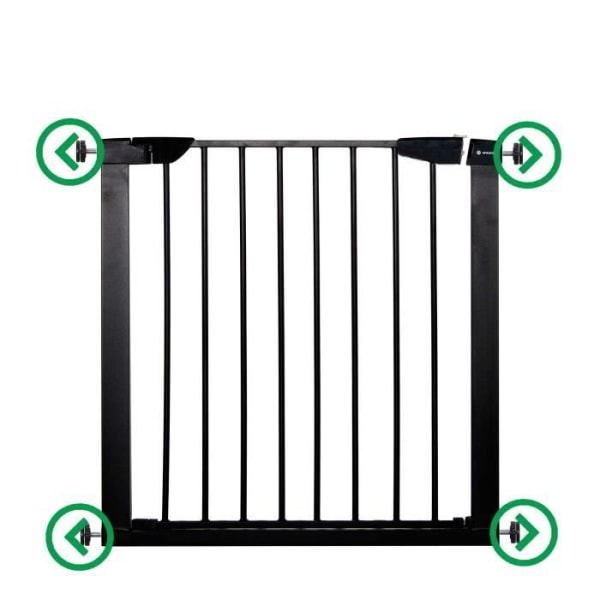 SPRINGOS® vauvojen ja lasten turvaportti portaisiin, ovet 75-82 cm Svart