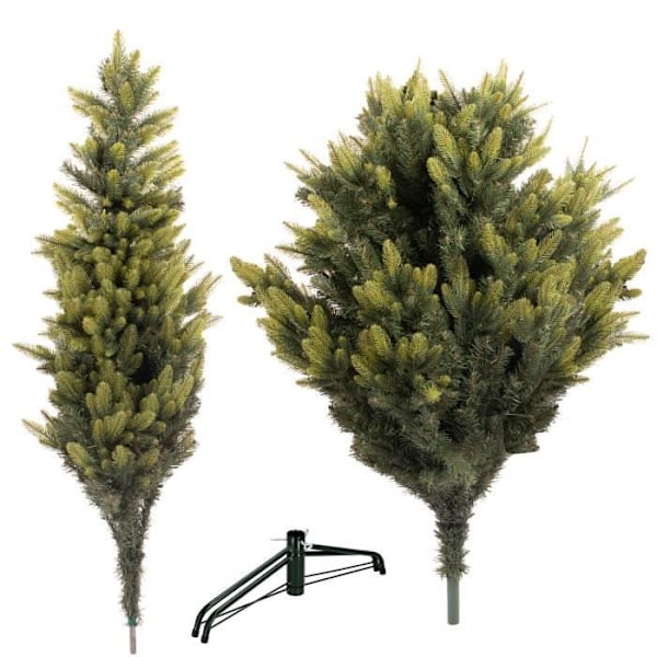 Kunstigt juletræ - SPRINGOS - DELUXE - 220 cm - 3D Gran - Støtte inkluderet Grön