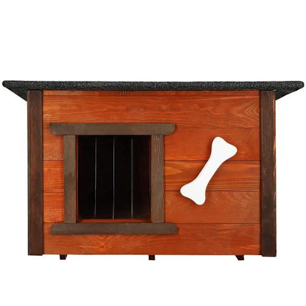 Springos® Hus til katte eller hunde 66 x 51,5 x 51 cm – udendørs, isoleret kastanj