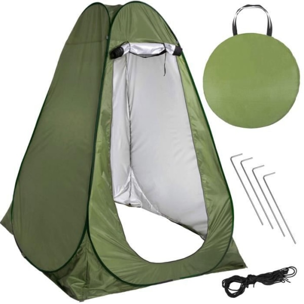 SPRINGOS® Beach Omklædningsrum Multifunktionelt telt 120 x 120 x 190 cm Strandbruser med pop-up bæretaske nyans av grönt