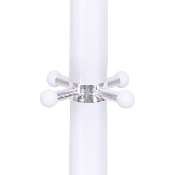 Knagerække - SPRINGOS - Metalstativ - 176 cm - 14 kroge - Marmorbund Vit