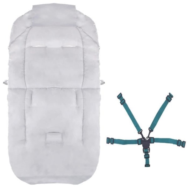 SPRINGOS® Universal fodpose til klapvogn, babysædebetræk, sovepose, varm, benbetræk med vante Grå-beige