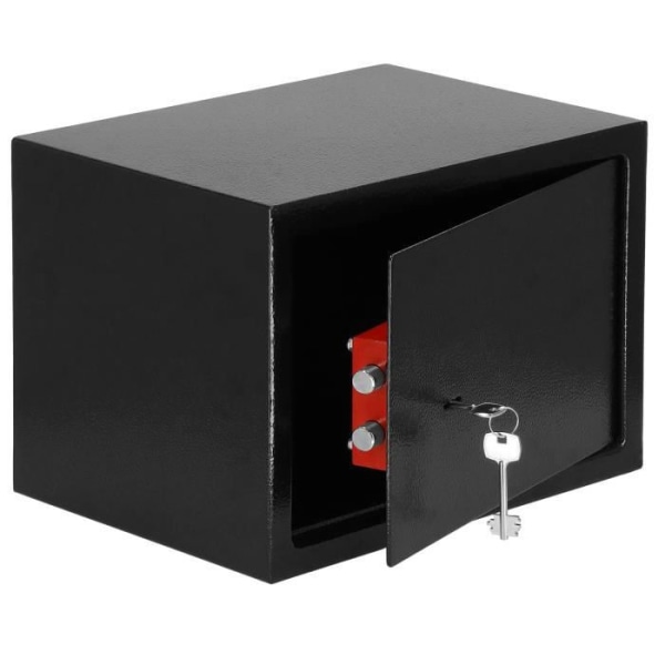 SPRINGOS® kassaskåp för hemmet - Högsäkerhetsstål - Pengaförvaring med nyckel 31x20x20cm