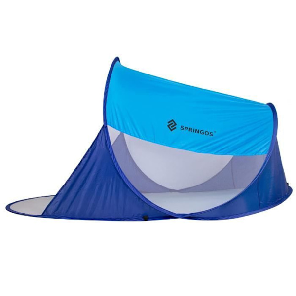 Strandtält - SPRINGOS - Pop Up - Anti UV - 200x120x60-95cm - Vattenavvisande Blå