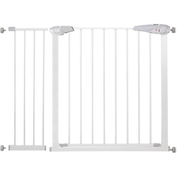 SPRINGOS Baby Safety Gate - Dörrar och trappor - Bredd 76-113 cm - Självstängande Vit