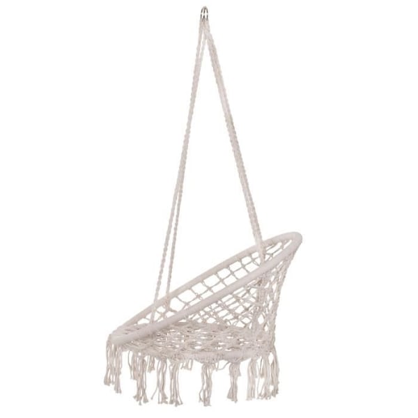 Riippukeinu puuvillahapsuilla - SPRINGOS - Puutarha - Vankka ja mukava - Macramé-design grädde