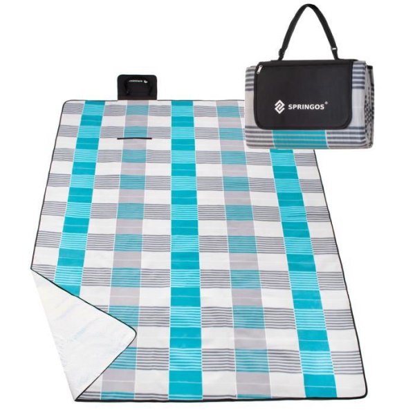 SPRINGOS® Picknickfilt Vattentät Bärbar Vikbar Picknickmatta 200 x 240 cm mångfärgad