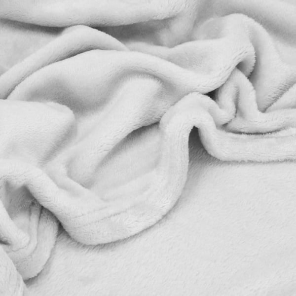 Overtræk - SPRINGOS® - 200x220 cm - Polyester - Lys grå - Plysset og blød ljusgrått