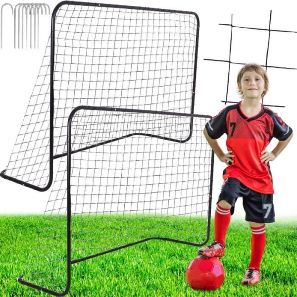 Springos® Fodboldmål med net inkluderet 183 x 122 cm 2 stk Svart