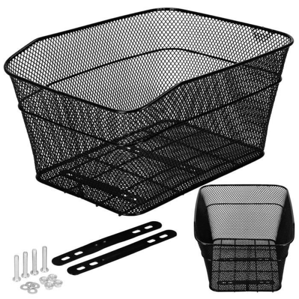 SPRINGOS® Cykelkorg bak 30 x 39,5 cm - Svart - Vuxen - Unisex Svart