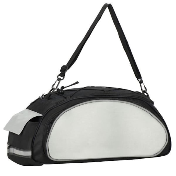 SPRINGOS® cykelväska 21x40cm med handtag, 14L vattentät - Svart/Grå svart grå