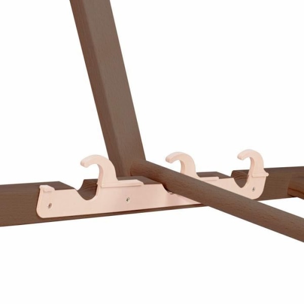 SPRINGOS® Trädgårdsstol - Fällbar strandstol i trä - 120 kg Grön - Vit