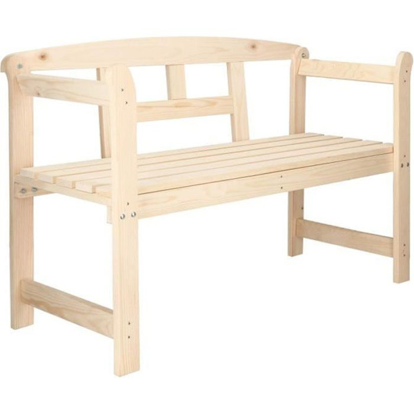 SPRINGOS® Havebænk i træ 119 cm x 45 cm x 78 Naturlig