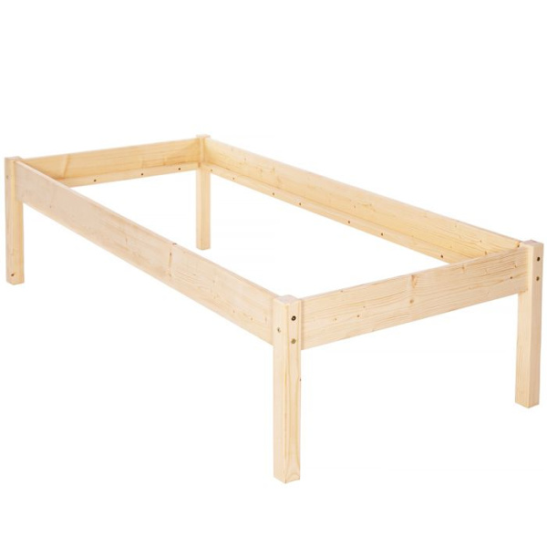 Sängram - Springos - Sängram - Höjd 55 cm - Nålholts trä - 90 x 200 cm naturlig
