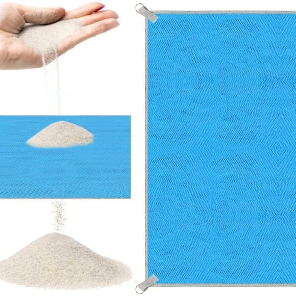 Rannamatto - SPRINGOS® - 150 x 200 cm - Vesitiivis - Hiekanpitävä - Kompakti Blå