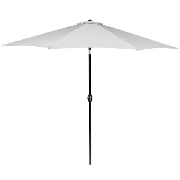 Springos® Haveparasol med hældningsfunktion og svendestangssystem 300 x 245 cm ljusgrått