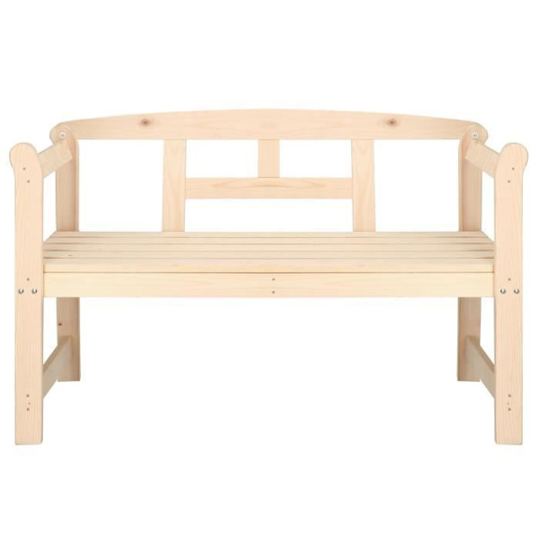 SPRINGOS® Havebænk i træ 119 cm x 45 cm x 78 Naturlig