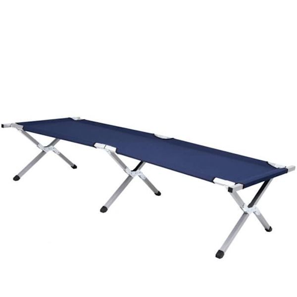 Telttasänky - SPRINGOS - 74 x 190,5 cm - Max kantavuus 150 kg - Kokoontaittuva - Tummansininen väri marinblå