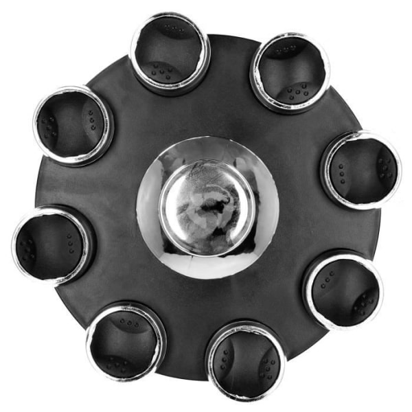 SPRINGOS® roterende drejestativ, 8 glaskrukker, krydderidisplay, organizer Svart