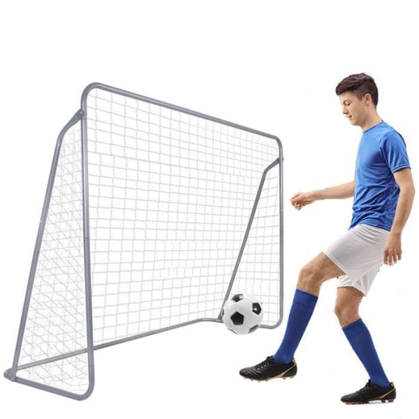 SPRINGOS® Träningsfotbollsmål med nät, mått 240 x 170 cm, av stål
