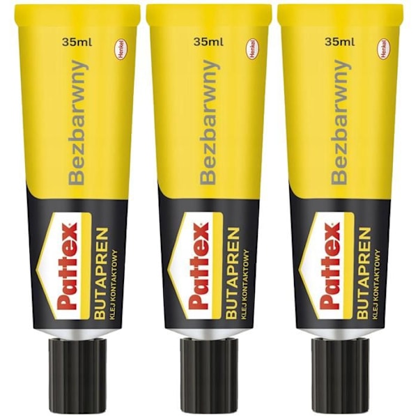 3x PATTEX Butapren kontaktlim 35ml Incolor