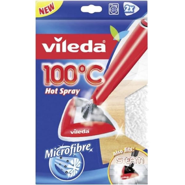 Vileda 100°C ersättningsmopper för varmspray, för ångtvätt, x2