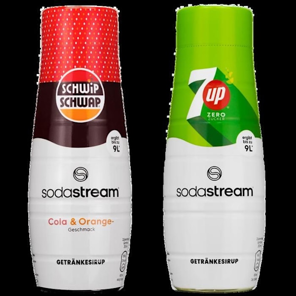 Sirap för SodaStream Schwip Schwap Cola Orange + Sirap för SodaStream 7UP 0