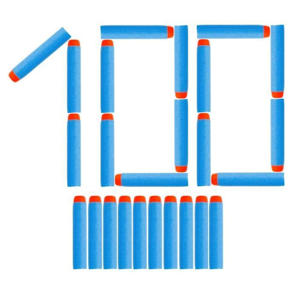 Foam Dart för Nerf - Spinel - Fortnite - 100 pilar - Ljusblå - Barn 8+ Klarblå