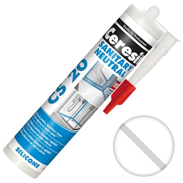 CERESIT CS20 NEUTRAL SANITETSSILIKON 280ml FÖR BADRUM KÖK KLAR
