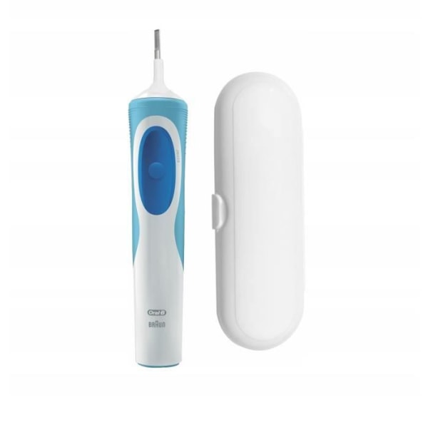 Oral-B Vitality Blue elektriskt tandborstehandtag med vitt fodral