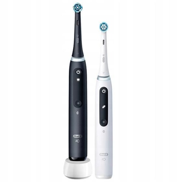 Oral-B iO Series 5 Elektrisk tandborste svart och vit tvåpack