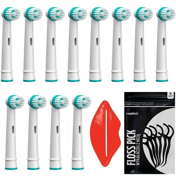 12x utbytbara Ortho Care-tandborstspetsar