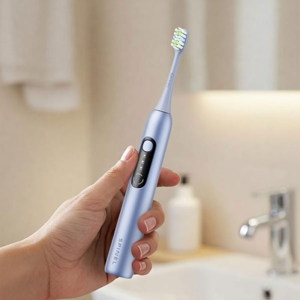 Elektrisk Tandborste - SmileON - Spinel Care - 3 Läge - 6 Huvuden - USB-C - Blå Blå
