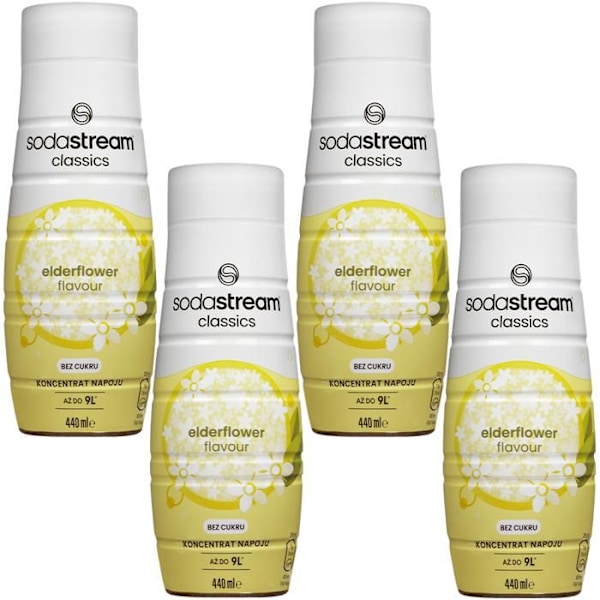 Sirop SodaStream - Fläderblom - 440ml - Utan socker - Koncentrat för drycker - 4x440ml