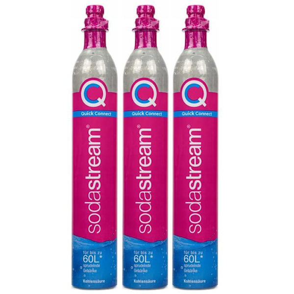 3x kolsyrepatroner för SodaStream till QuickConnect-adaptern