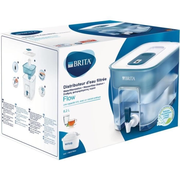 BRITA 1039259 - Flödesfiltrerad vattendispenser - 5L - 1 MAXTRA-filter ingår