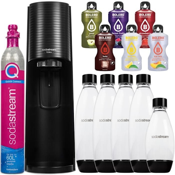 Saturator SodaStream - SodaStream - Terra - Svart - 5 Flaskor - Snabbkopplingssystem Svart