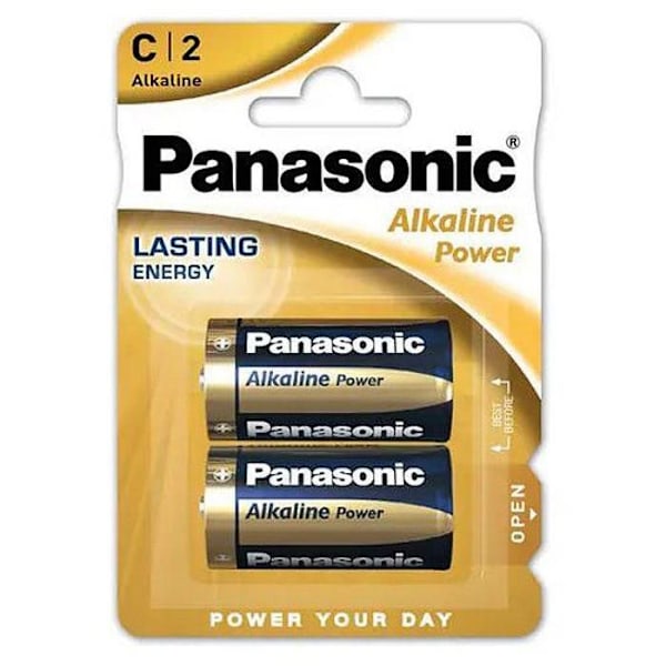 Hög alkalisk LR 14 PAP 2-BL - PANASONIC - Alkaline Power - 1.5 V - Icke uppladdningsbar - 2 stycken