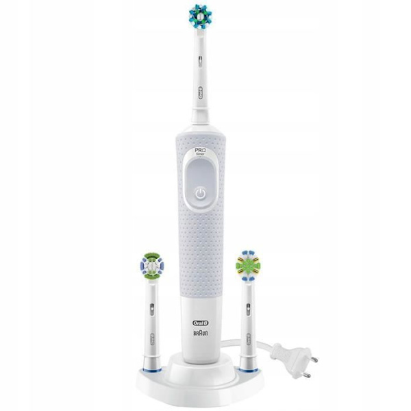 Elstransborg - Oral-B - Vitality 100 White - 4 ersättningsmunstycken - Dubbelhållare - Duo-pack Vit