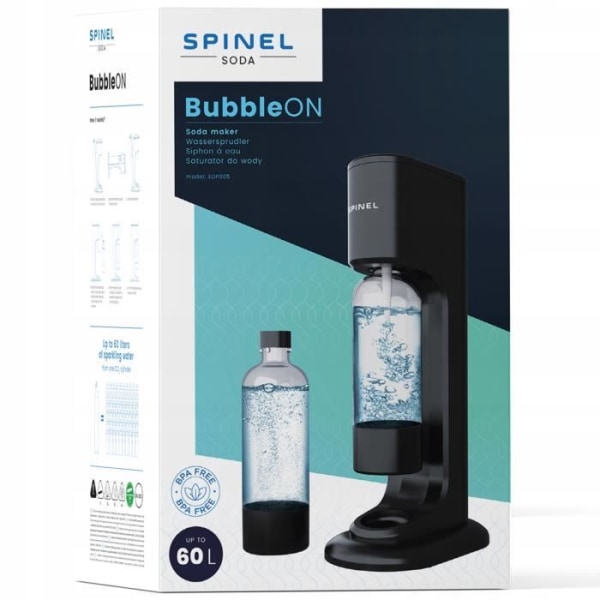 SpinelSoda BubbleON Saturator 3x flaska + Sodastream Pepsi Sirap