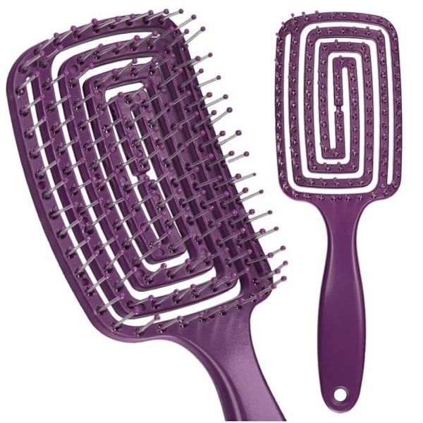 Hårborste - Ej specificerad - Typ 2 - Antistatisk - Flexibel - Ergonomisk Lila