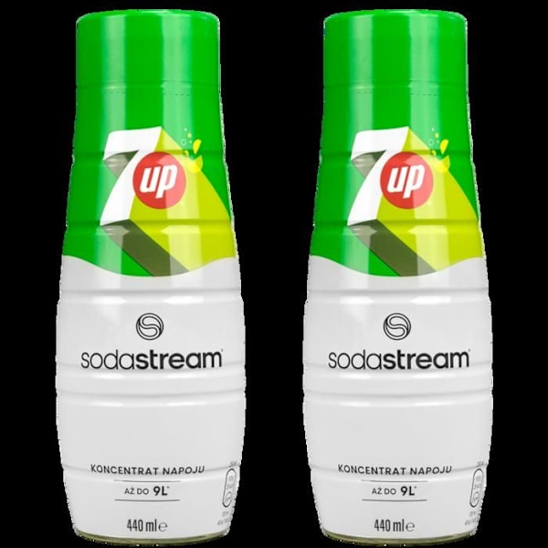 SodaStream Sirap 7UP - 2 Flaskor - 440 ML - Citron smak - Kolsyrad Dryck