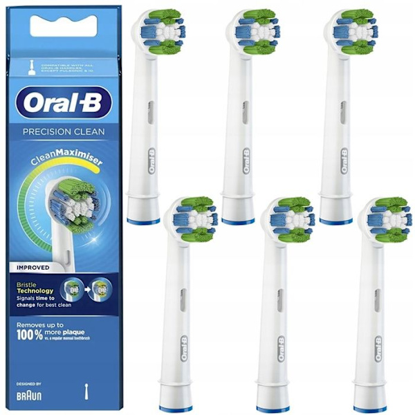 6x tips för Braun Oral-B Precision Clean Maximizer Original eltandborstar