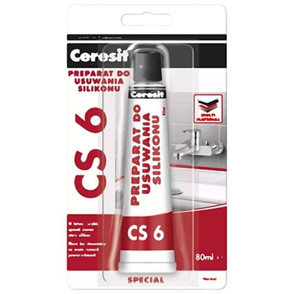 Dissolvant silikon - CERESIT - CS6 - 80ML - Snabb eliminering - Säker för ytor - Mångsidig