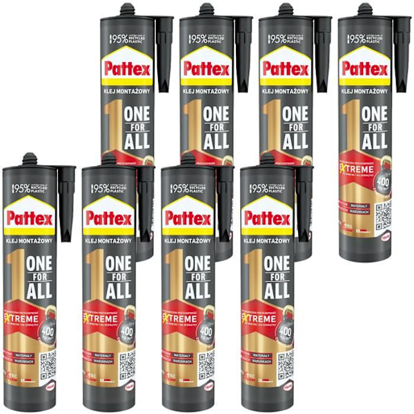 8x Pattex One4All lim med omedelbar vidhäftning 440g