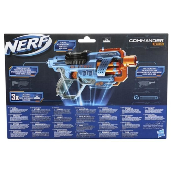 NERF Elite 2.0 Commander RC-6 - Dart Blaster - 6 pilar ingår Blå