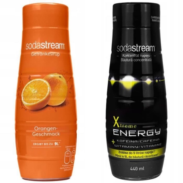 Sodastream Orange och Xtreme Energy sirapset 440ml