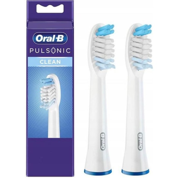 2x BRAUN PULSONIC CLEAN ORIGINAL ORAL-B MUNSTIK Vit