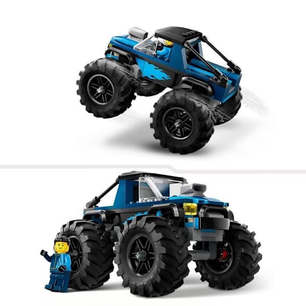 LEGO® 60402 City Den blå monstertrucken, terränglastbilsleksak och förarminifigur, barnpresent Blå