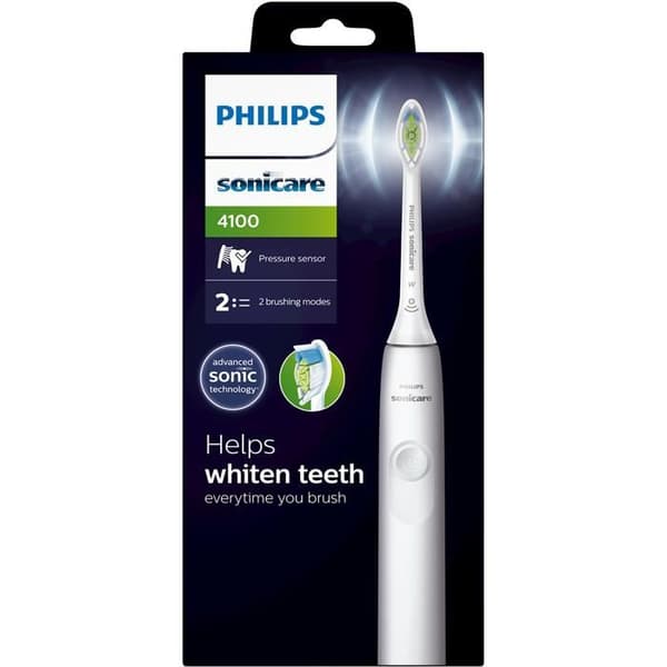 Sonic tandborste - PHILIPS - Sonicare 4100 HX3681/33 - Vit - 2 lägen - Etui Vit